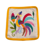DAI Otomi Linen Coaster - Yellow - Coasters - Feliz Modern