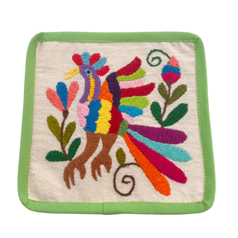 DAI Otomi Linen Coaster - Mint Green - Coasters - Feliz Modern