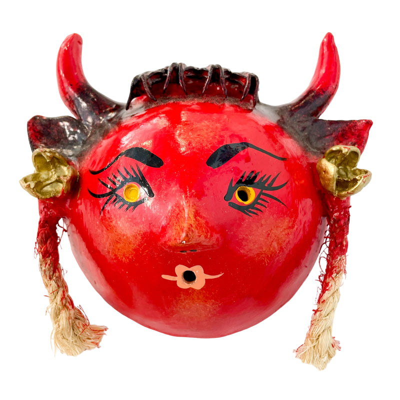 AAES Clay & Coconut Mask Decor - Diablita - Halloween - Feliz Modern