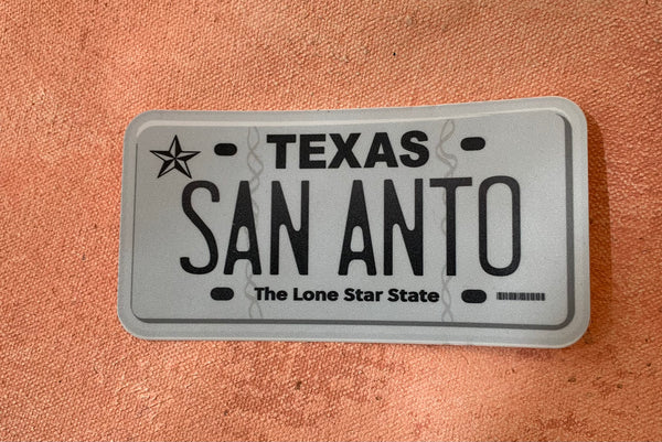 SESU San Anto License Plate Sticker -  - Stickers - Feliz Modern