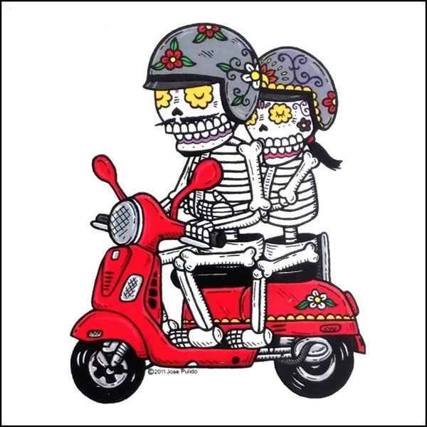 FPCT Scooter Couple Sticker -  - Stickers - Feliz Modern