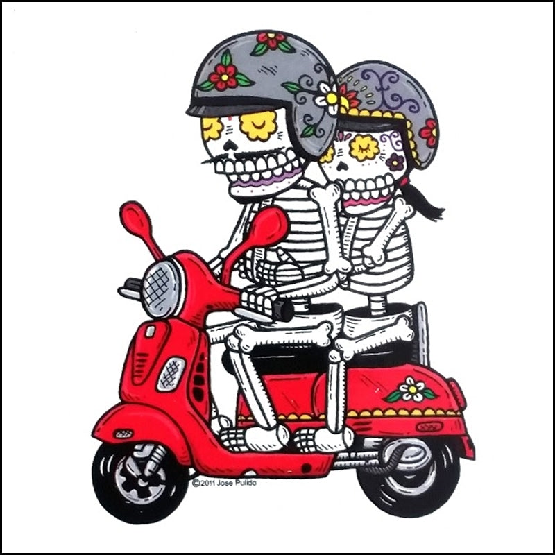 FPCT Scooter Couple Sticker -  - Stickers - Feliz Modern