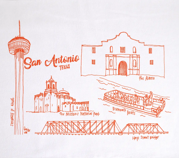 GCT San Antonio Tea Towel -  - Tea Towels & Napkins - Feliz Modern