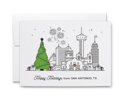 KRE San Antonio Texas Holiday Greeting Card -  - Cards - Feliz Modern
