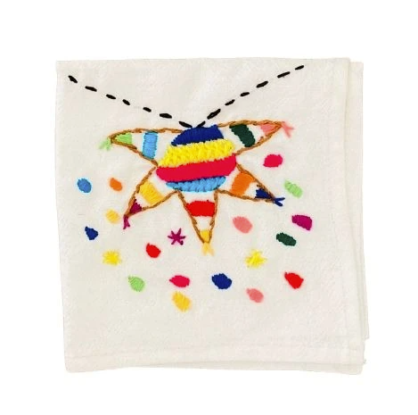 NTSS* Pinata Embroidered Napkin -  - Tea Towels & Napkins - Feliz Modern