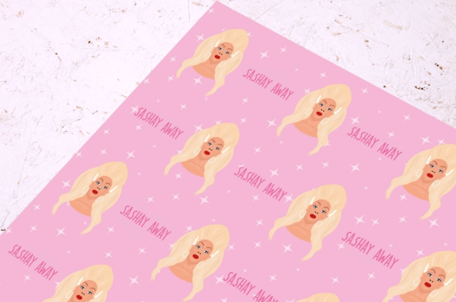 RUCA* Ru Paul Wrapping Paper Sheet (curbside or in-store only) -  - Gifting Supplies - Feliz Modern
