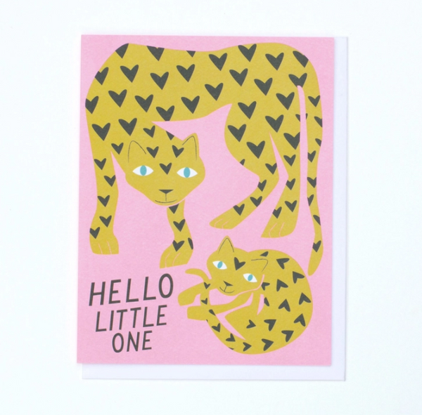 BQW* Hello Little One Leopard Baby Card -  - Cards - Feliz Modern