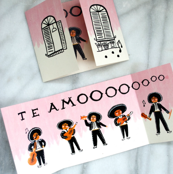 HOLO* Te Amo Mariachi Fold-Out Card -  - Cards - Feliz Modern