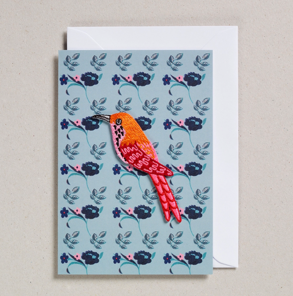 PBL* Embroidered Bird Card with Patch -  - Cards - Feliz Modern