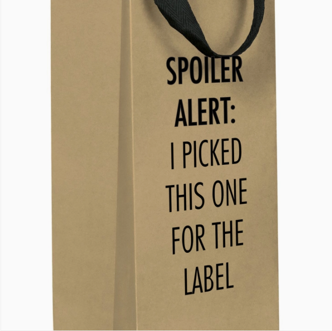 PYAG Spoiler Alert Wine Bag -  - Gifting Supplies - Feliz Modern