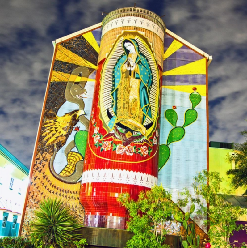 SOAG Mural of the Virgin de Guadalupe Coaster -  - Coasters - Feliz Modern