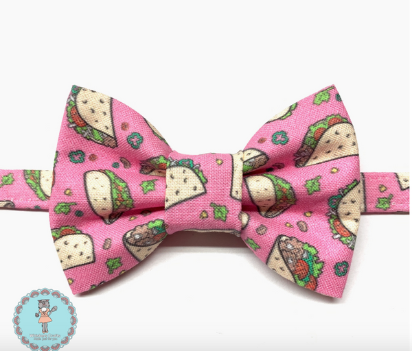 WC* Pink Taco Cat Bow Tie with Collar -  - Pets - Feliz Modern