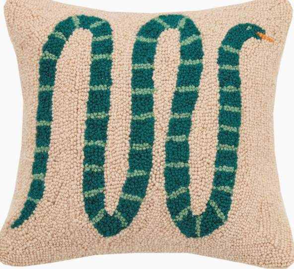 PEKH* Ethereal Garden Snake Pillow -  - Pillows & Throws - Feliz Modern