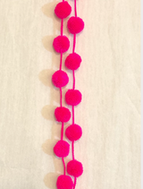DAI Single Colored Pom Strand - Bright Pink - Garlands - Feliz Modern