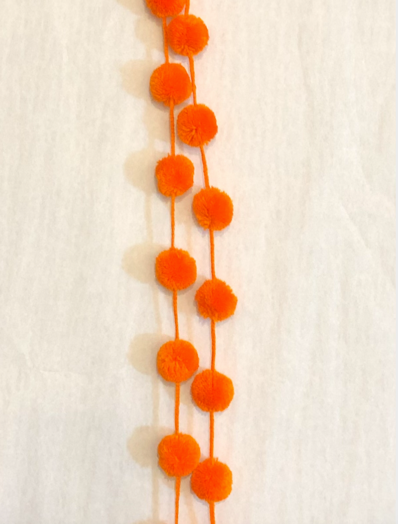 DAI Single Colored Pom Strand - Orange - Garlands - Feliz Modern