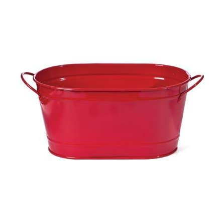 WILG* Oval Tin Basket - Red - Gifting Supplies - Feliz Modern