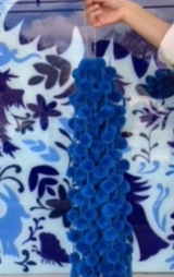 DAI Single Colored Pom Strand - Frida Blue - Garlands - Feliz Modern
