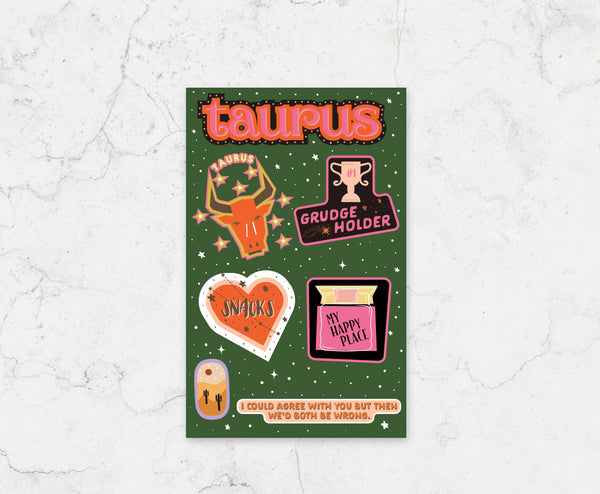 FCL Taurus Sticker Sheet -  - Stickers - Feliz Modern