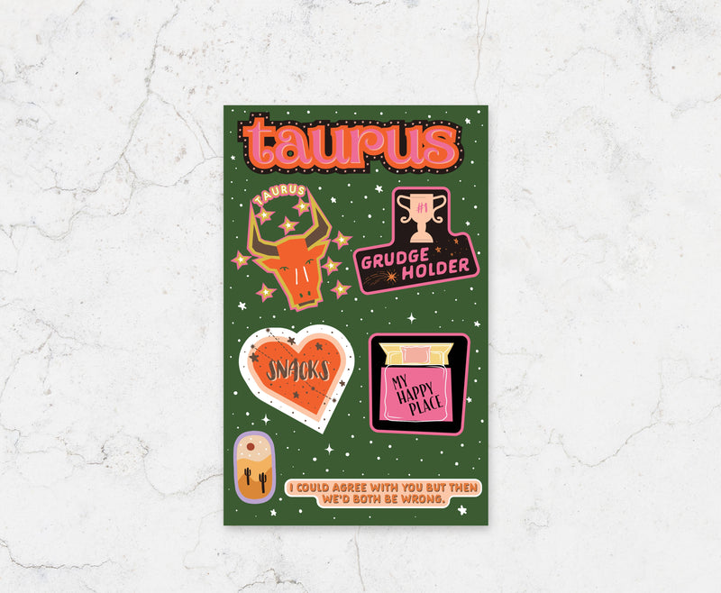 FCL Taurus Sticker Sheet -  - Stickers - Feliz Modern