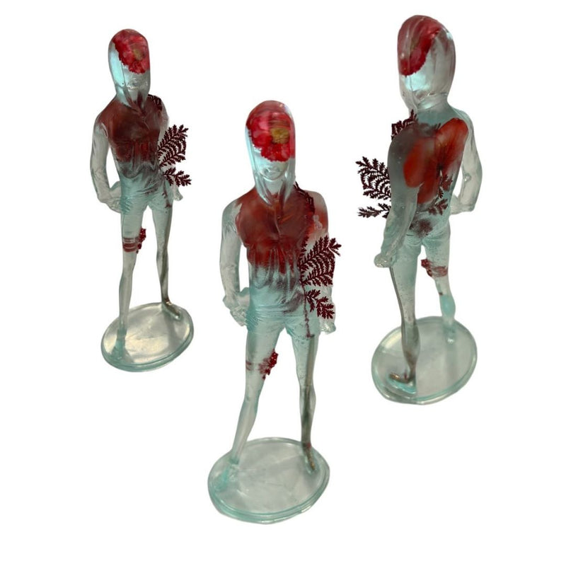 JNK Flower Power Pose Sculptures (3rd Edition) - Translucent Blue 7 - Art - Feliz Modern