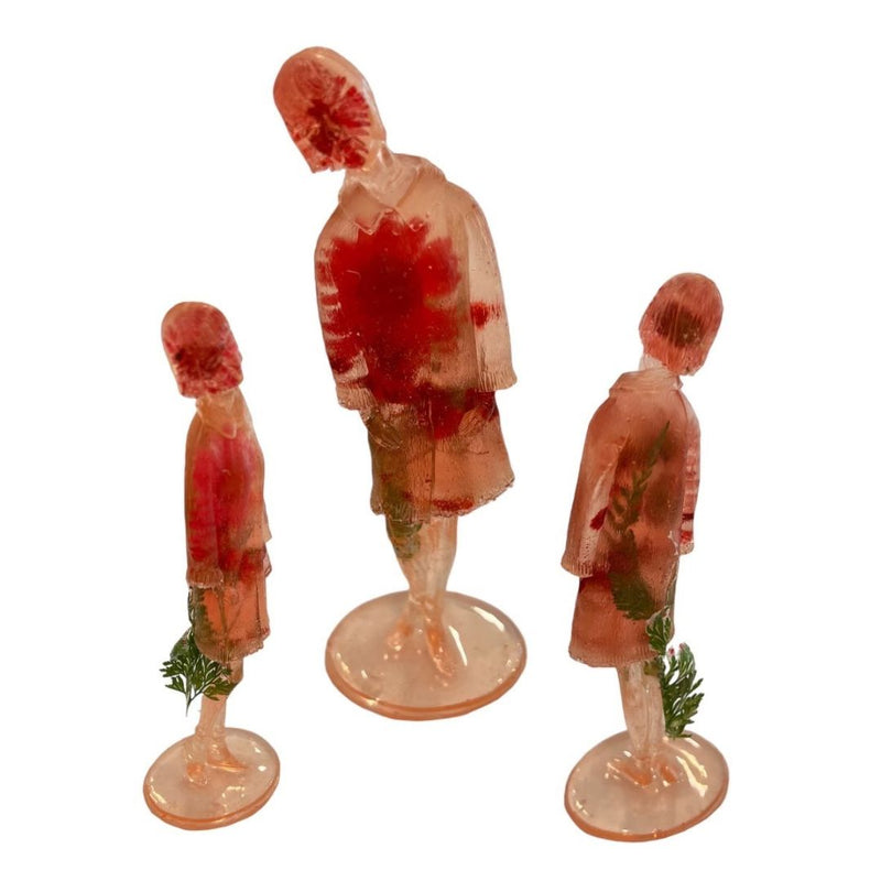 JNK Flower Power Pose Sculptures (3rd Edition) - Translucent Pink - Art - Feliz Modern