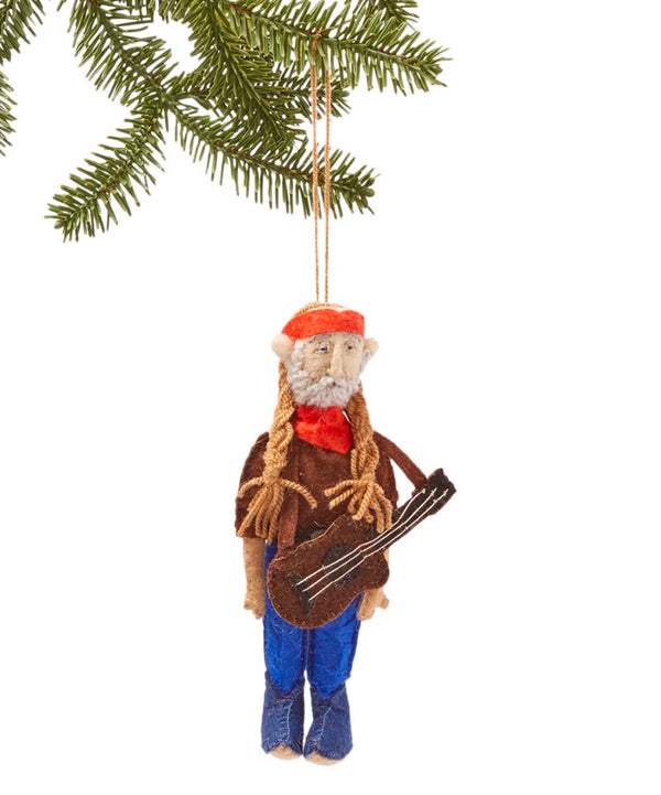 SROB Handmade Willie Nelson Ornament -  - Christmas - Feliz Modern