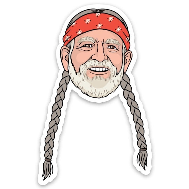 TFND* Willie Nelson Die Cut Sticker - - Stickers - Feliz Modern