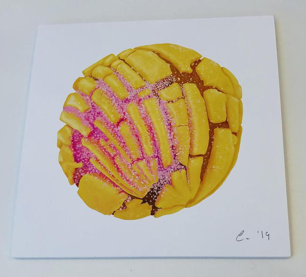 ESA* small CRAVINGS giclee (Conchas & Salsa series) - Yellow & Pink Concha - Art - Feliz Modern