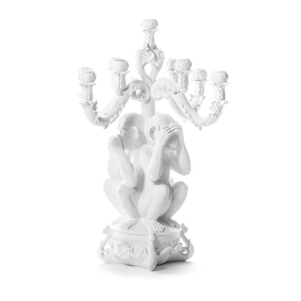SLTI* No Evil Monkey Candelabra Burlesque (curbside only, no shipping) -  - Lighting - Feliz Modern