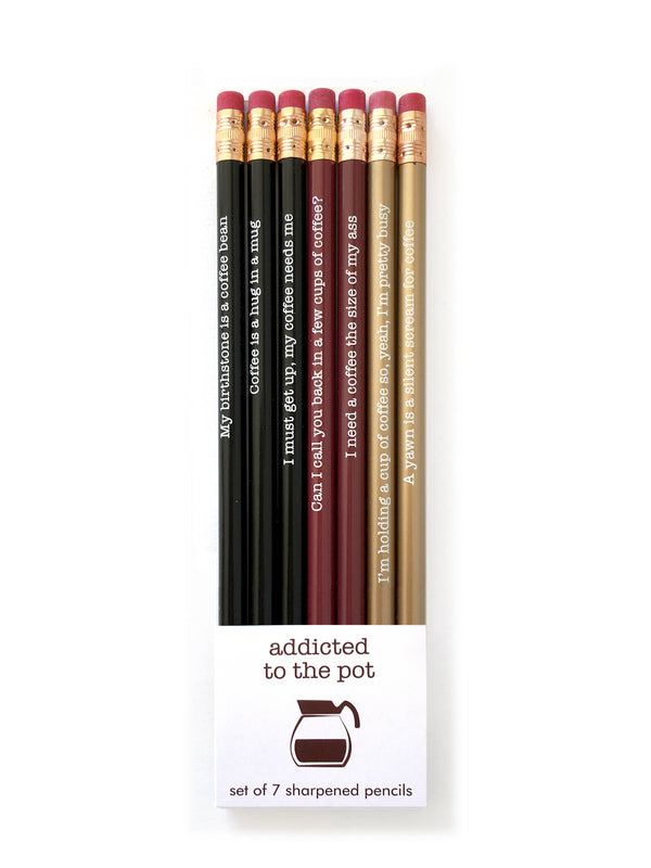 STY Addicted To Coffee Pencil Set -  - Office & Stationery - Feliz Modern