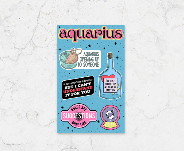 FCL Aquarius Sticker Sheet -  - Stickers - Feliz Modern
