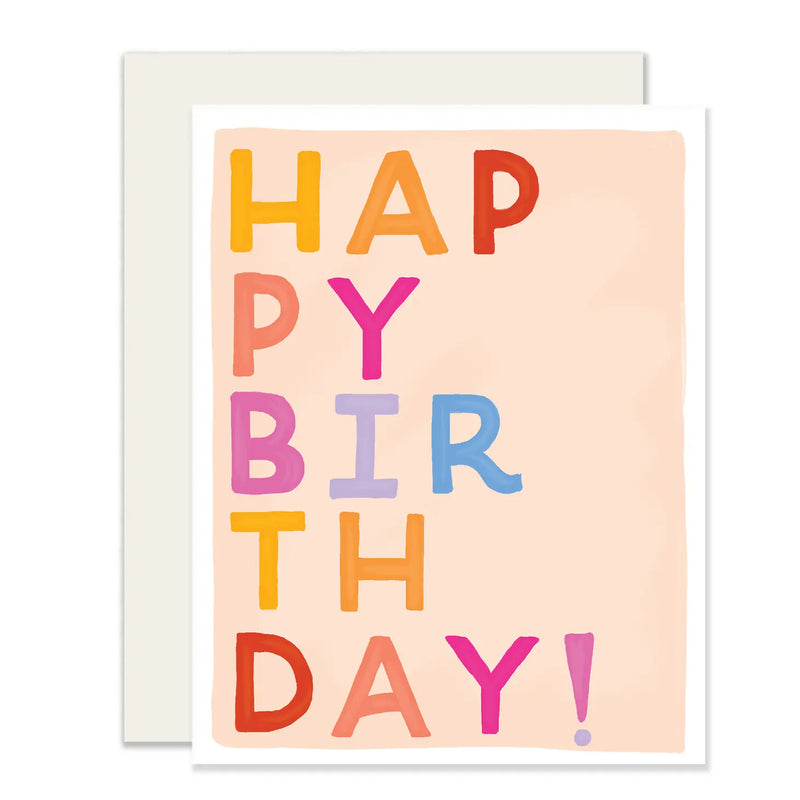 SLGST Birthday Block Letters Birthday Card -  - Cards - Feliz Modern