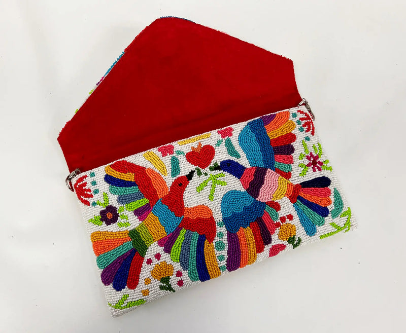 RKID Beaded Otomi-Inspired Clutch -  - Bags - Feliz Modern