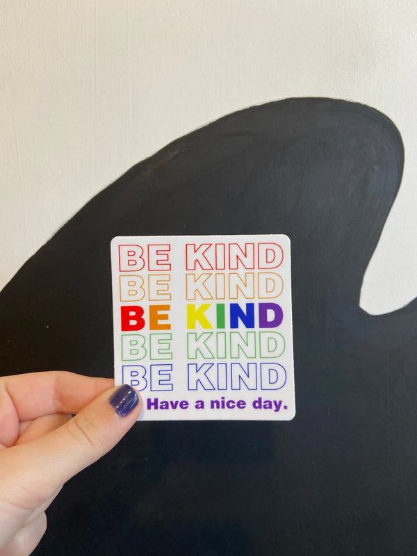 ALDD* Be Kind Rainbow Sticker - - Stickers - Feliz Modern