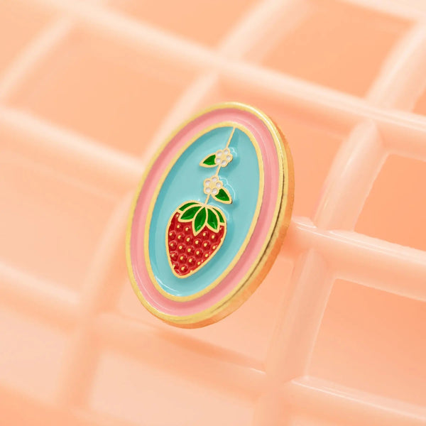 TDS* Oval Strawberry Pin -  - Pins & Patches - Feliz Modern
