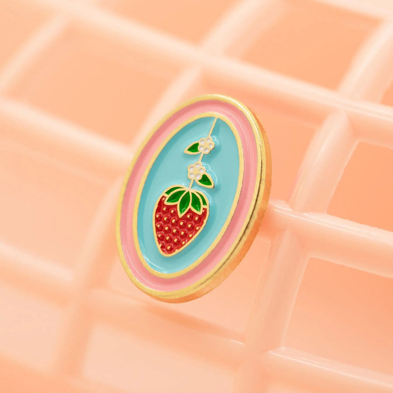 TDS* Oval Strawberry Pin -  - Pins & Patches - Feliz Modern