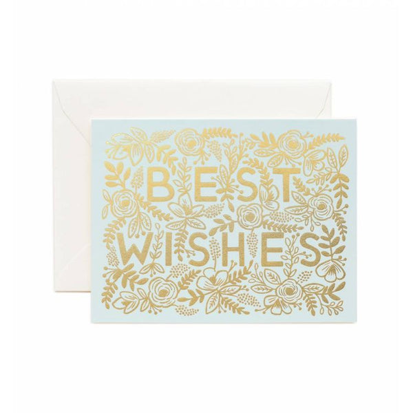 RPC* Golden Best Wishes Card -  - Cards - Feliz Modern