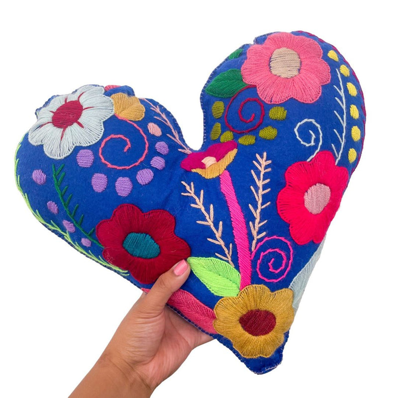 DAI Heart Pillow - Dark Blue - Pillows & Throws - Feliz Modern