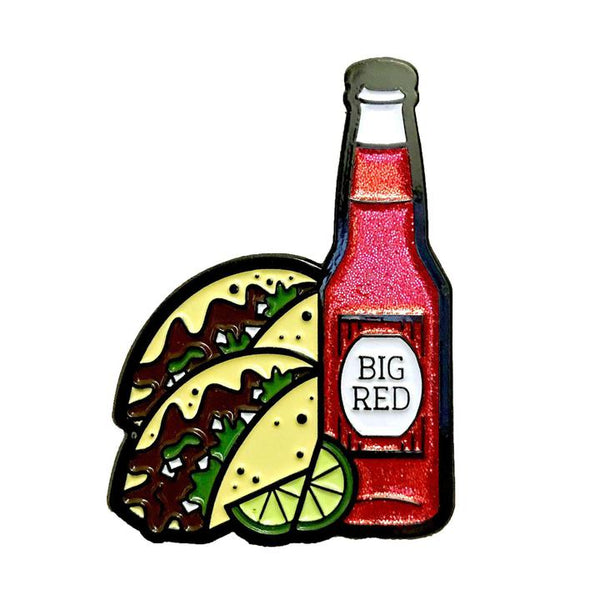 KRE Barbacoa and Big Red Enamel Pin -  - Pins & Patches - Feliz Modern
