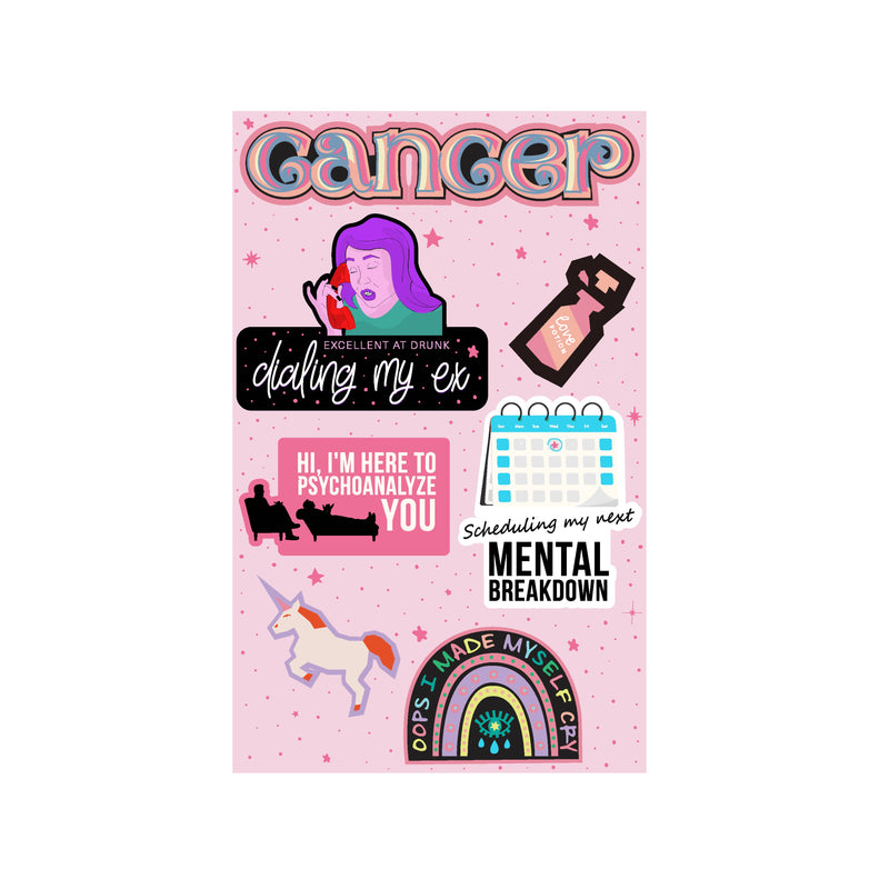 FCL Cancer Sticker Sheet -  - Stickers - Feliz Modern