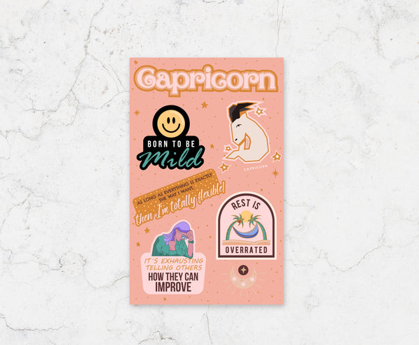 FCL Capricorn Sticker Sheet -  - Stickers - Feliz Modern
