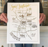 WWG San Antonio Map -  - Art - Feliz Modern