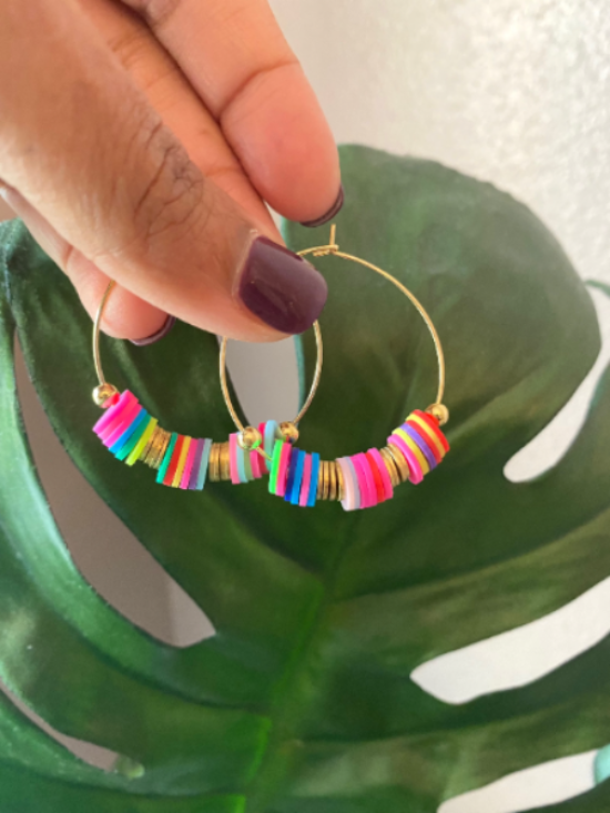 THD Beaded Hoops -  - Earrings - Feliz Modern