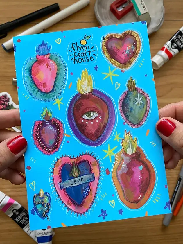 FCH* Corazon Sticker Sheet - - Stickers - Feliz Modern