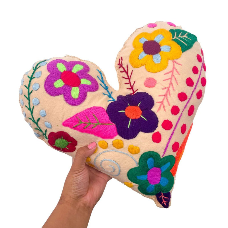 DAI Heart Pillow - Cream - Pillows & Throws - Feliz Modern