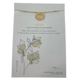 LFTH Floral Birthday Month Necklace - December - Holly - Necklaces - Feliz Modern