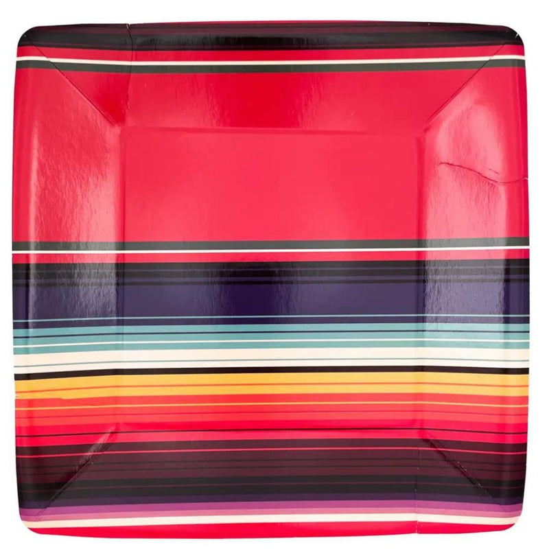 PYWS Red Serape Plates - Dinner 10" - Party Supplies - Feliz Modern