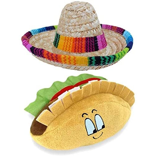 BAP Dog Sombrero and Taco Plush Toy Pack -  - Pets - Feliz Modern