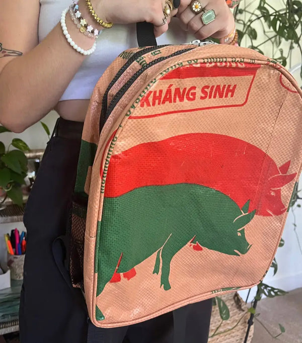 CMNT Red & Green Duo Weekender Backpack -  - Bags - Feliz Modern