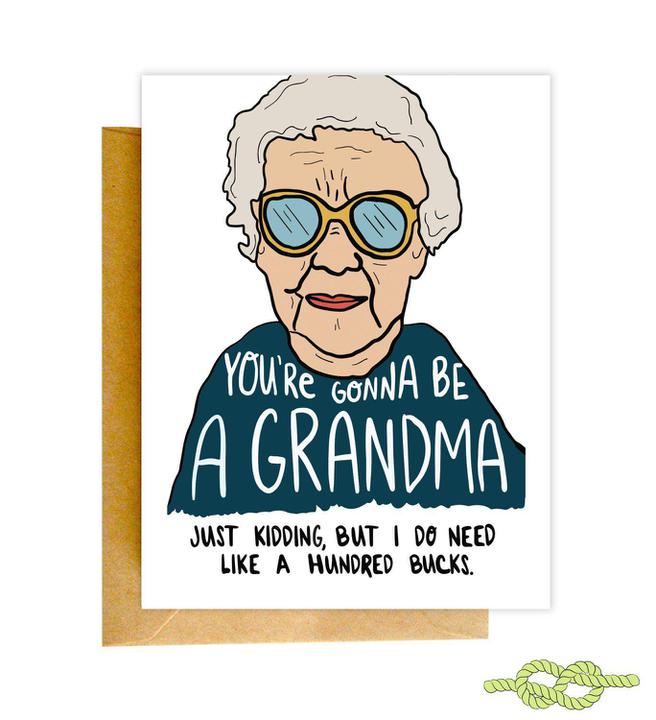 KNC* fake youre gonna be a grandma card -  - Cards - Feliz Modern